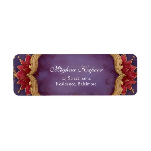 Elegant Classy Pink Lotus Indian Wedding Lila (Vorne)