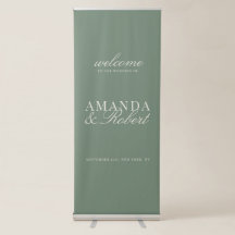 Elegant Classy Sage Green Wedding Welcome