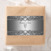 Elegant Classy Silver Damask Embossed Jewel (Insitu)