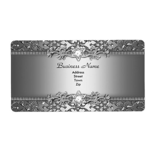 Elegant Classy Silver Damask Embossed Jewel (Vorne)