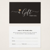 Elegant Clean Faux Gold Heart Ivory Black (Vorne & Hinten)