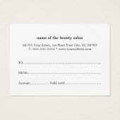 Elegant Clean Faux Gold Heart Ivory Black (Rückseite)