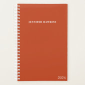 Elegant Clean Mit Monogramm 2024 Weekly Personal Planer (Vorderseite)