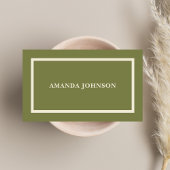 Elegant Clean Simple Sage Green Beruflich Visitenkarte