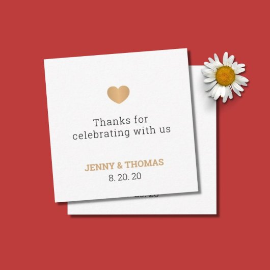 Elegant Clean Wedding Vielen Dank Mitteilungskarte