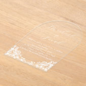 Elegant Clear Acrylic Lace Hochzeit Einladung (Ablage )