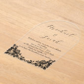 Elegant Clear Acrylic Lace Hochzeit Einladung (Ablage )