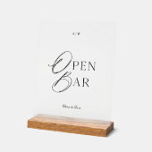 Elegant Clear Acrylic Open Bar Sign Acrylschild (Winkel)
