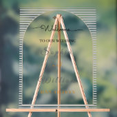 Elegant Clear Acrylic Wedding Acrylschild (Neutral)