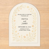 Elegant Clear Acrylic Wedding Einladung (Vorderseite)