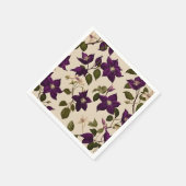 Elegant Clematis Vine Serviette (Ecke)