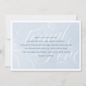 Elegant Cloud Blue Sky Script Watercolor Einladung (Vorderseite)
