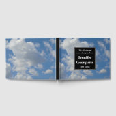 Elegant Cloudy Sky Memorial Guestbook Gästebuch (Voll)