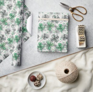 Elegant Clover St. Patrick's Day Geschenkpapier