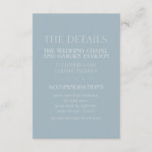 Elegant Coastal Blue Modern Wedding Begleitkarte (Vorderseite)