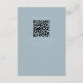 Elegant Coastal Blue Modern Wedding Begleitkarte (Rückseite)