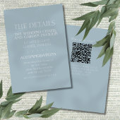 Elegant Coastal Blue Modern Wedding Begleitkarte