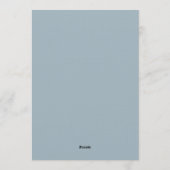 Elegant Coastal Blue Modern Wedding Invitation Einladung (Rückseite)