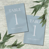 Elegant Coastal Blue Modern Wedding Tischnummer