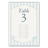 Elegant Coastal Elegant Wedding Tischnummer (Rückseite)