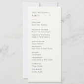 Elegant Coastal gold Seashell Wedding Program (Rückseite)