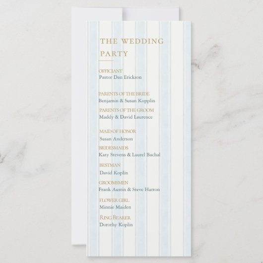 Elegant Coastal Golden Seashell Wedding Program (Rückseite)
