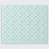 Elegant Coastal Lobster and Crabs in Mint Green Geschenkpapier (Flach)