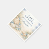 Elegant Coastal Seashell Baby Shower Serviette (Ecke)