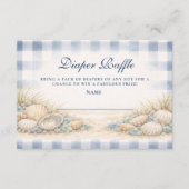 Elegant Coastal Seashell Diapper Raffle Begleitkarte (Vorderseite)