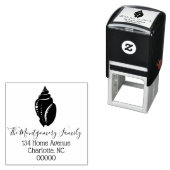 Elegant Coastal Seashell | PERSONALISIERT Permastempel (Beispiel)