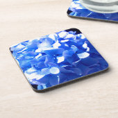 Elegant Cobalt Blau Blumen elegante Hydrangeas Getränkeuntersetzer (Linke Seite)