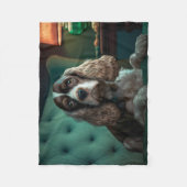 Elegant Cocker Spanel Classic Portrait Design Fleecedecke (Vorderseite)