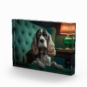 Elegant Cocker Spanel Classic Portrait Design Fotoblock (Rechts)