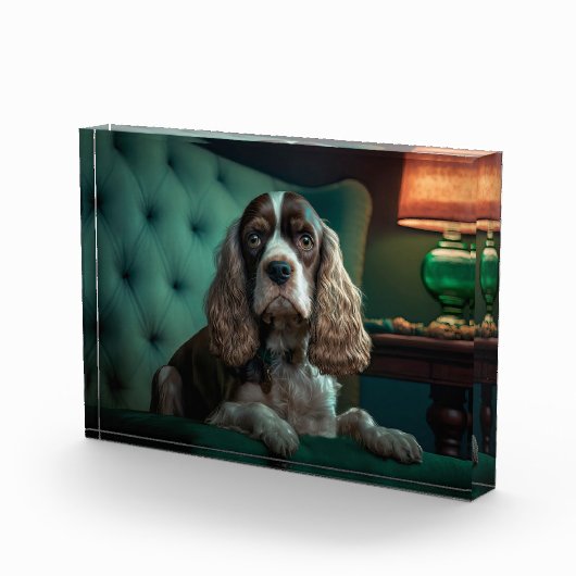 Elegant Cocker Spanel Classic Portrait Design Fotoblock (Rechts)