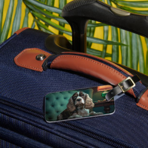 Elegant Cocker Spanel Classic Portrait Design Gepäckanhänger