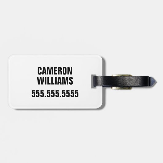 Elegant Cocker Spanel Classic Portrait Design Gepäckanhänger (Rückseite horizontal)