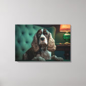 Elegant Cocker Spanel Classic Portrait Design Leinwanddruck (Vorderseite)