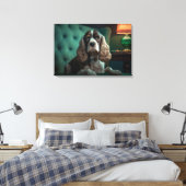 Elegant Cocker Spanel Classic Portrait Design Leinwanddruck (Insitu (Schlafzimmer))