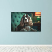 Elegant Cocker Spanel Classic Portrait Design Leinwanddruck (Insitu (Holzboden))