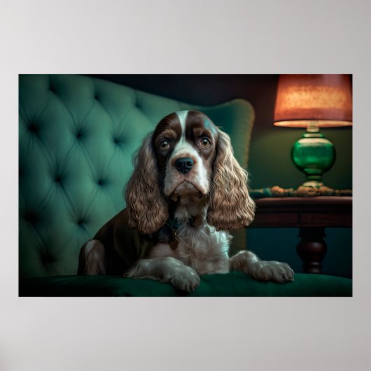 Elegant Cocker Spanel Classic Portrait Design Poster (Vorne)