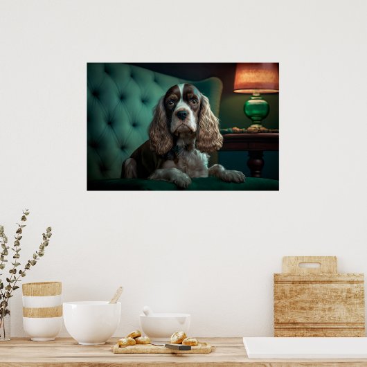 Elegant Cocker Spanel Classic Portrait Design Poster (Küche)