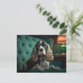 Elegant Cocker Spanel Classic Portrait Design Postkarte (Stehend Vorderseite)