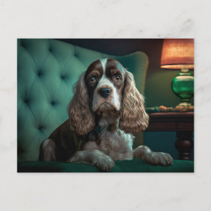 Elegant Cocker Spanel Classic Portrait Design Postkarte