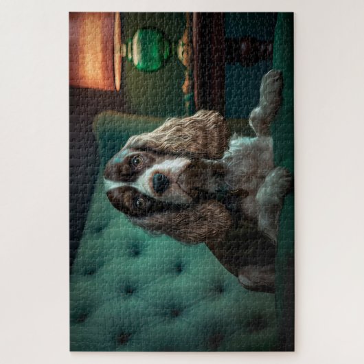 Elegant Cocker Spanel Classic Portrait Design Puzzle (Vertikal)