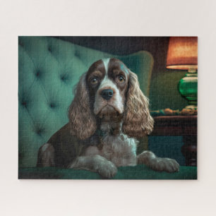 Elegant Cocker Spanel Classic Portrait Design Puzzle