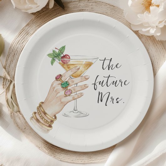 Elegant Cocktail Bridal Shower Pappteller