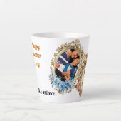 Elegant Coffee Mug with Classic Gold Frame - Desig Milchtasse (Vorderseite)