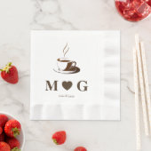 Elegant Coffee Party Wedding Coined Luncheon Serviette (Beispiel)