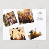 elegant collage 4 photo black white class of 2026 ankündigung (Vorderseite)