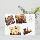 elegant collage 4 photo black white class of 2026 ankündigung (Stehend Vorderseite)